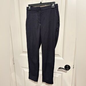 H&M navy blue cropped dress pants with pockets. straight tapered leg, Women sz 4